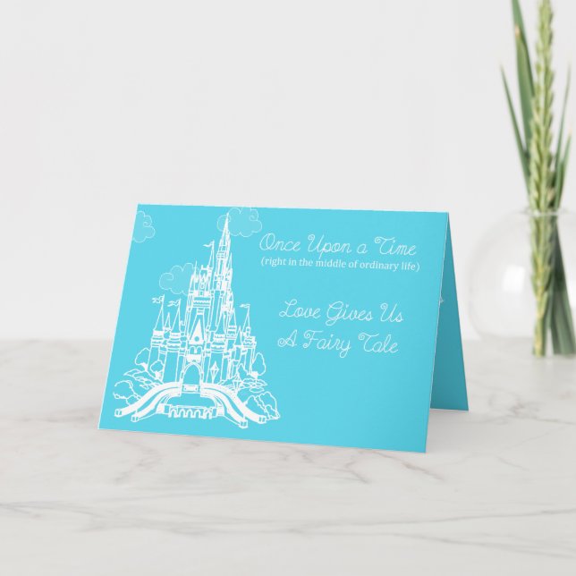 Fairy Tale Mariage Carte de remerciements (Devant)