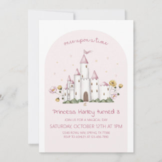 Fairy Tale Princess Anniversaire Fête Invitation