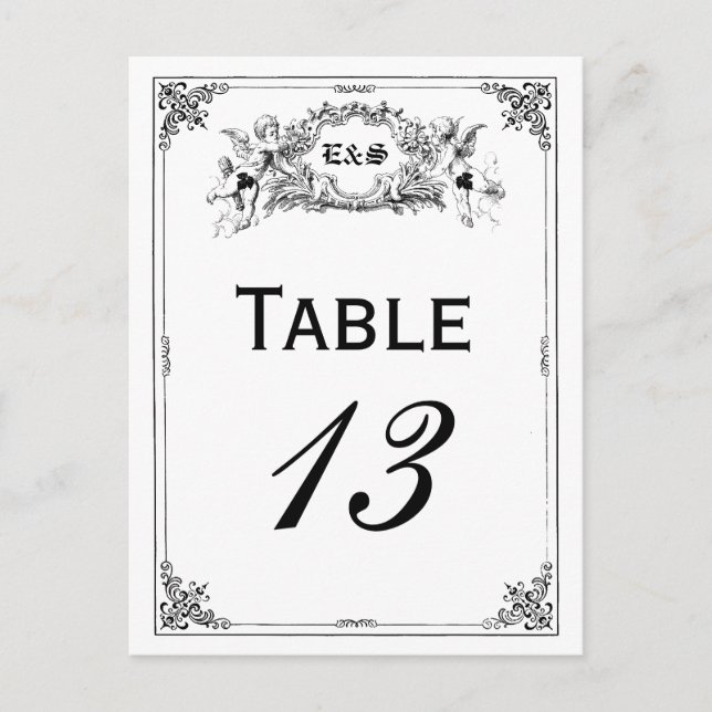 Fairy Tale Storybook Mariage Numéros de table (Devant)