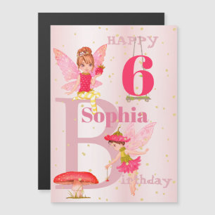 Fairy Thème Girl Rose Or Enfant âge personnel