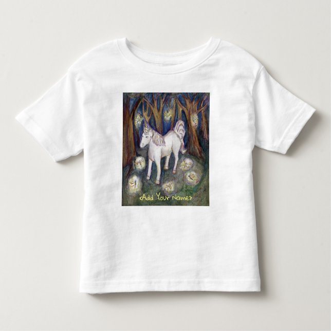 Fairy Unicorn Forest Imaginaire Art Custom T-Shirt (Devant)
