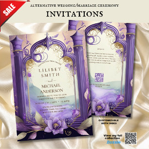FAIRYCORE FAIRE-PART DE MARIAGE FAIRYTALE PURPLE O