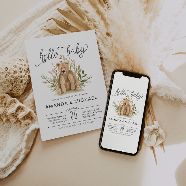 Fairyforest | Carte d'invitation pour Baby Shower (Créateur téléchargé)