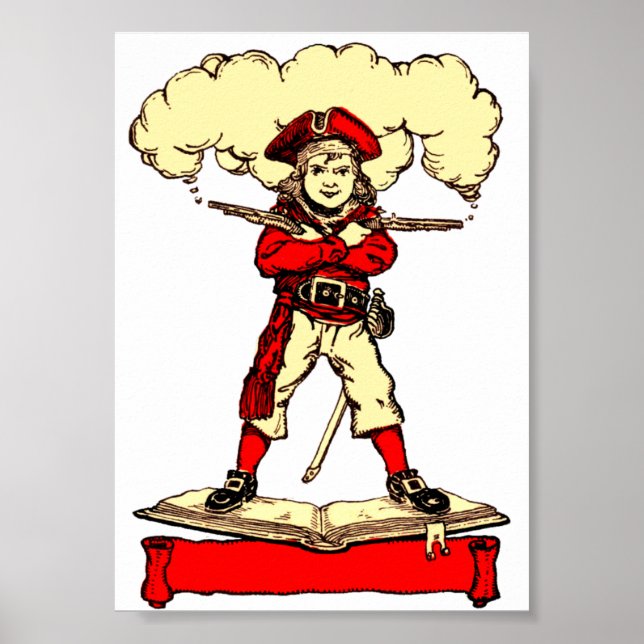 Fairytale Art Little Pirate Boy Poster Nautique (Devant)