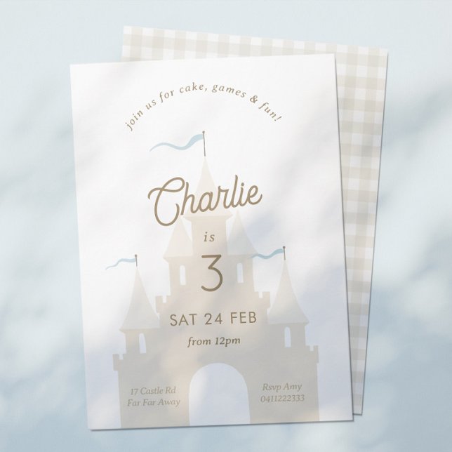 Fairytale Castle Princess Prince Party Invitation (Créateur téléchargé)