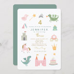 Fairytale Princess Dragon Invitation d'anniversair<br><div class="desc">Cette invitation baby shower avec Princesse et Dragon Fairytale est l'invitation d'anniversaire la plus douce jamais. Vous pouvez customiser vos invitations en choisissant parmi tant de types de papier,  de formes et de textes différents de votre choix pour le rendre unique et spécial.</div>