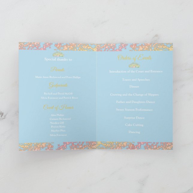 Fairytale Princess Sweet sixteen Programme (Intérieur)
