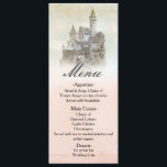 Fairytale Storybook Castle Carte Mariage de menu<br><div class="desc">Carte de menu Mariage Fairytale Storybook Castle. Correspondance d'objets dans mon magasin.</div>