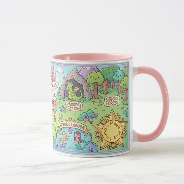 Fairytale World Map Magical Fantasy Kids Mug (Droite)