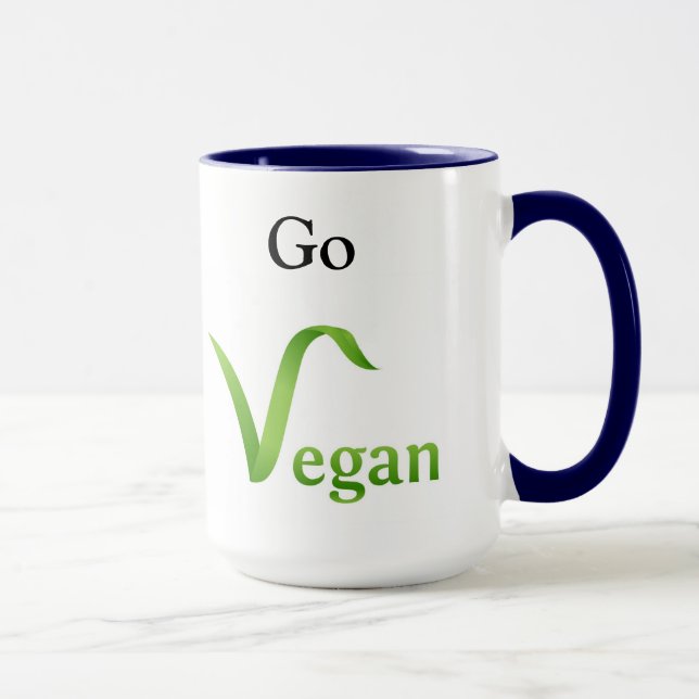 Fais ce qu'il faut ! Go Vegan Ringer Mug (Droite)