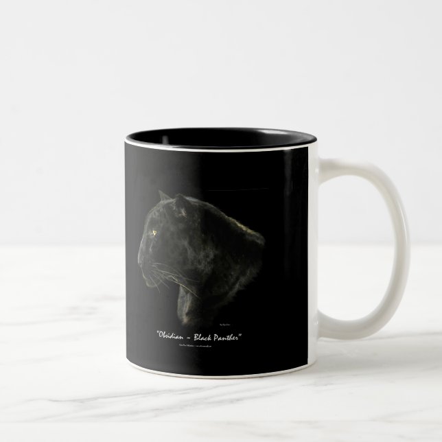 "FAIS DE MOI UN NOIR !" Mug de café Jaguar Black P (Droit)
