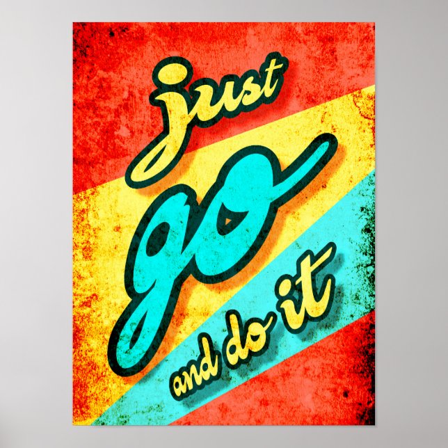 Fais-le, tout simplement, affiche vintage motivant (Devant)