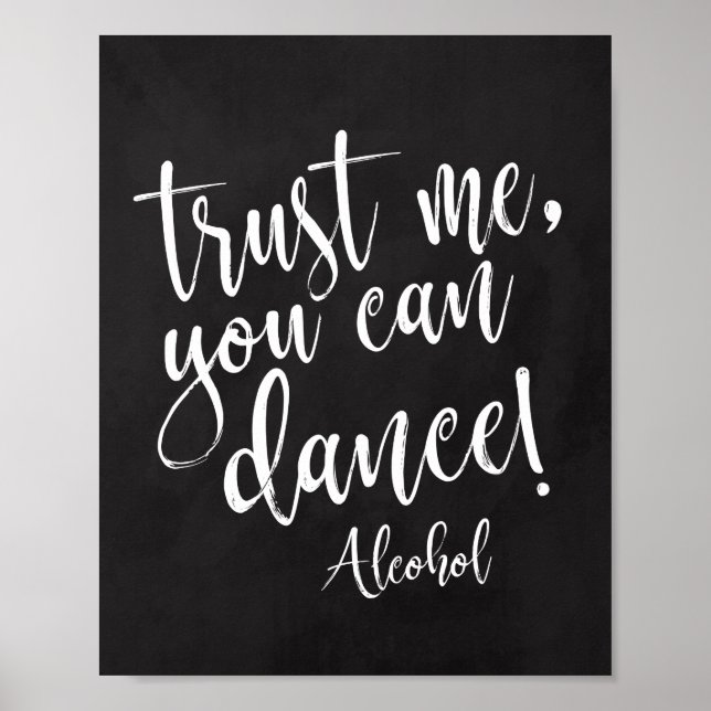 Fais-moi confiance, tu peux danser panneau tableau (Devant)
