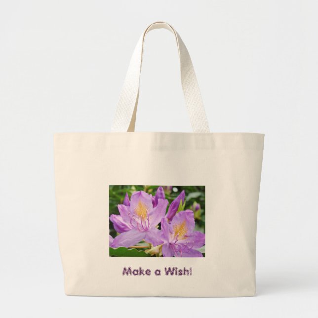 Fais un vœu ! Sac fourre-tout Rhododedrons violets (Devant)