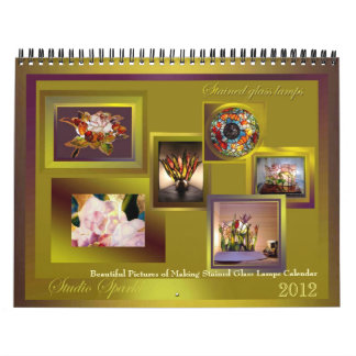 Faisant à calendrier de lampes en verre souillé