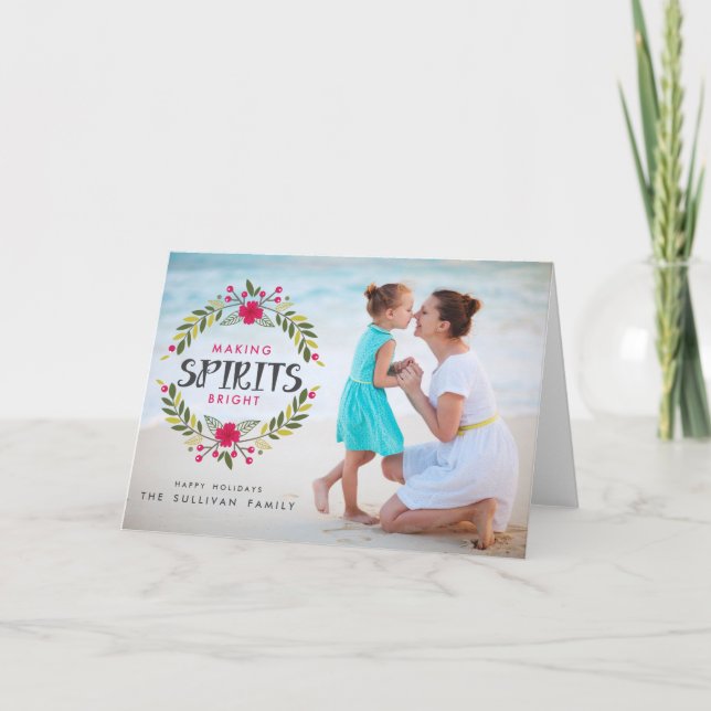 Faisant à spiritueux la carte pliée par photo (Devant)