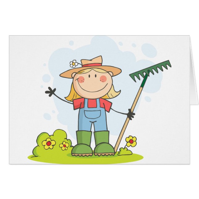 Faisant du jardinage ou fille de ferme (Devant horizontal)