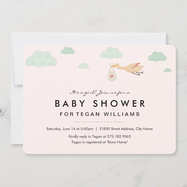Faisceau de Joie | Invitation à une Baby Shower (Devant)