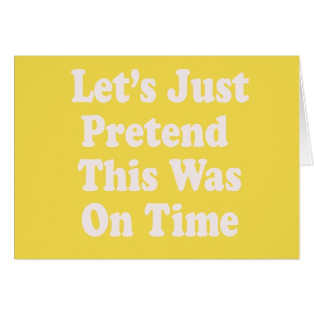 Faisons comme si c'était à l'heure (Devant horizontal)