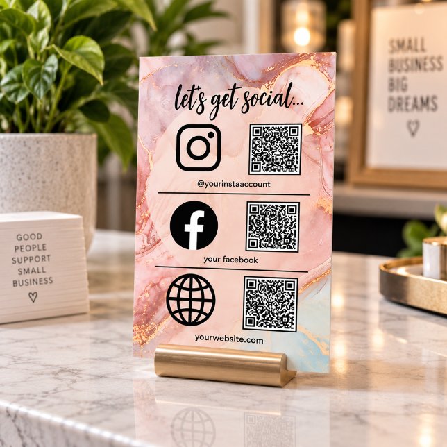 Faisons du Social Business | Carte de table avec c (Créateur téléchargé)