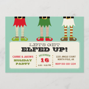 Faisons la fête avec les lutins ! Invitation de fê