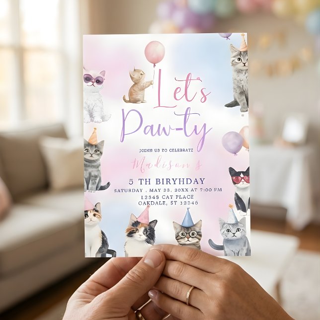 Faisons la Paw-tie ! Invitation d'anniversaire de  (Créateur téléchargé)