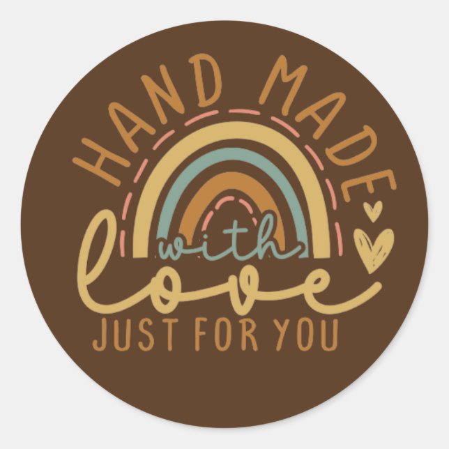 Fait À La Main Avec Amour Juste Pour Vous Stickers (Devant)