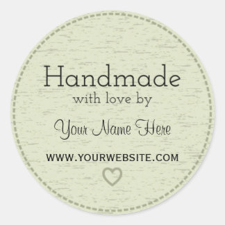 Fait à la main avec amour | Stickers d'entreprise