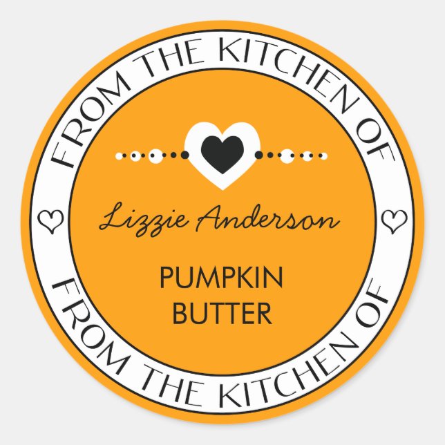 Fait avec amour de la cuisine du Étiquette | Orang (Devant)