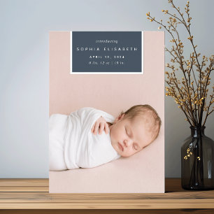 Fait Carré Faire-Part de Naissance à Feuille d'A