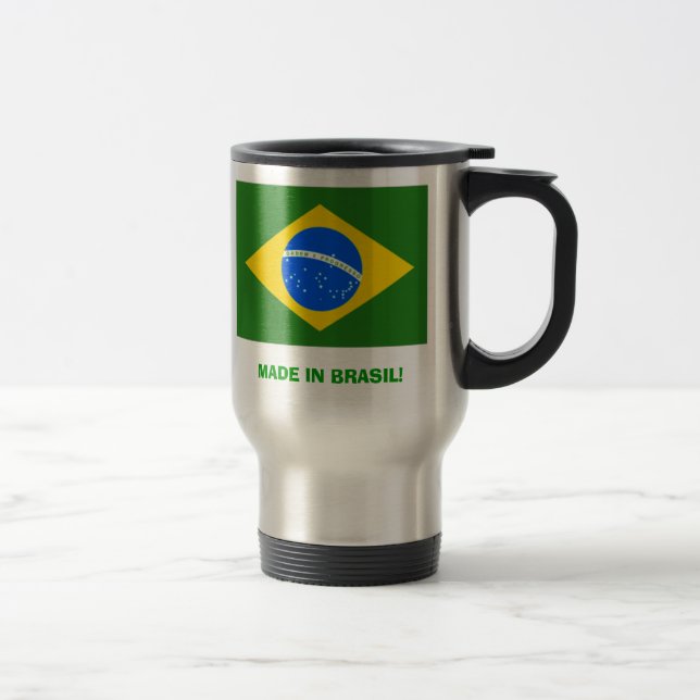 FAIT DANS LA TASSE EN ACIER DE VOYAGE DU BRÉSIL ! (Droit)