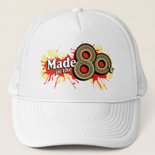 Fait dans le casquette rouge de floc des années 8