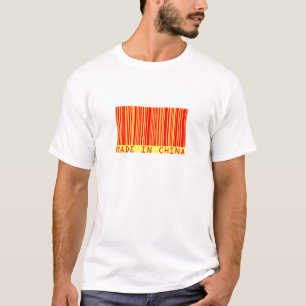 Fait dans le T-shirt de code barres de la Chine