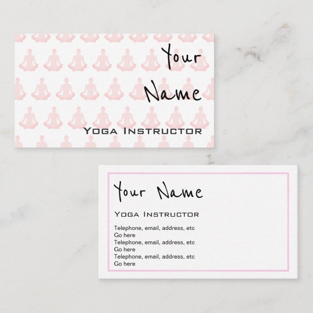 "Fait écho" des cartes de visite d'instructeur de (Devant / Derrière)