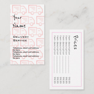 "Fait écho" des cartes des prix de la livraison