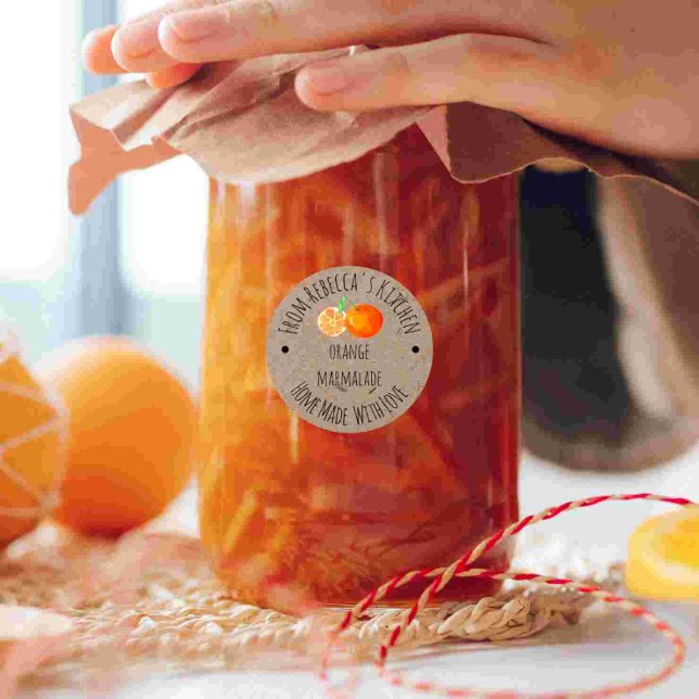 Fait maison avec amour Orange Marmalade étiquette (Créateur téléchargé)