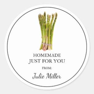 Fait maison juste pour vous asperges étiquette