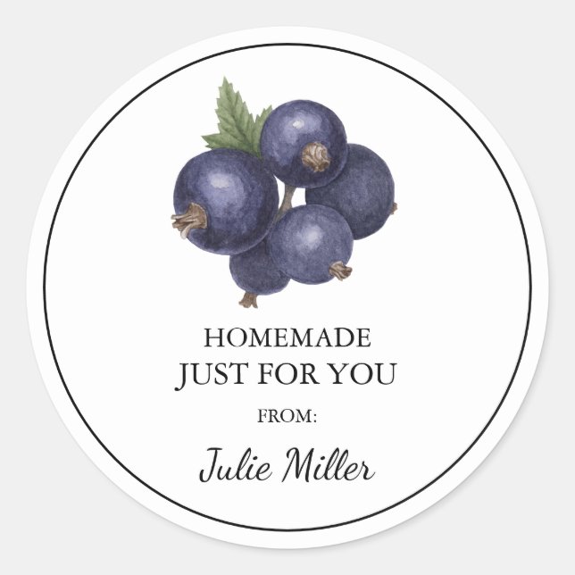 Fait maison juste pour vous cassis étiquette (Devant)