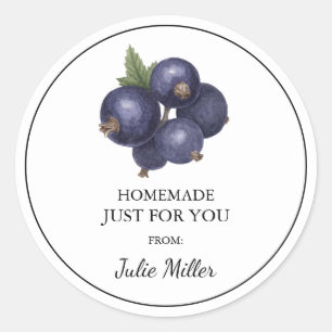 Fait maison juste pour vous cassis étiquette