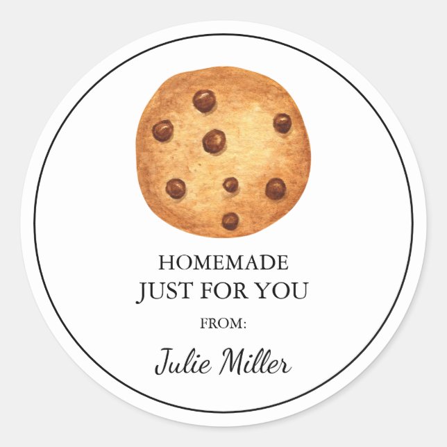 Fait maison juste pour vous cookies étiquette (Devant)