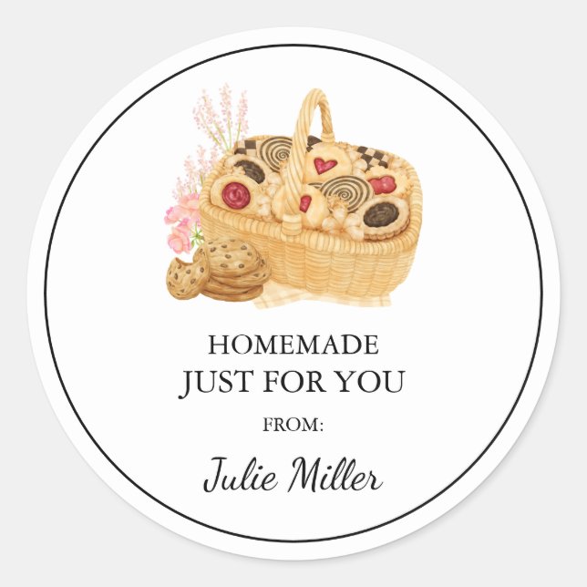 Fait maison juste pour vous cookies étiquette (Devant)