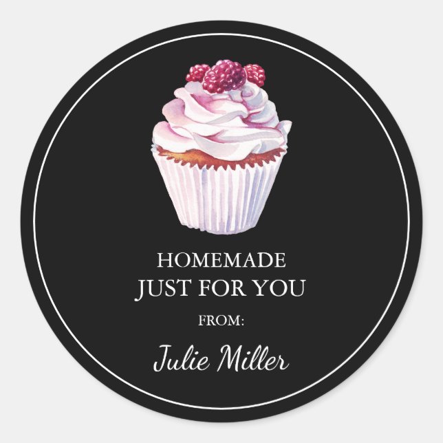 Fait maison juste pour vous cupcakes étiquette (Devant)