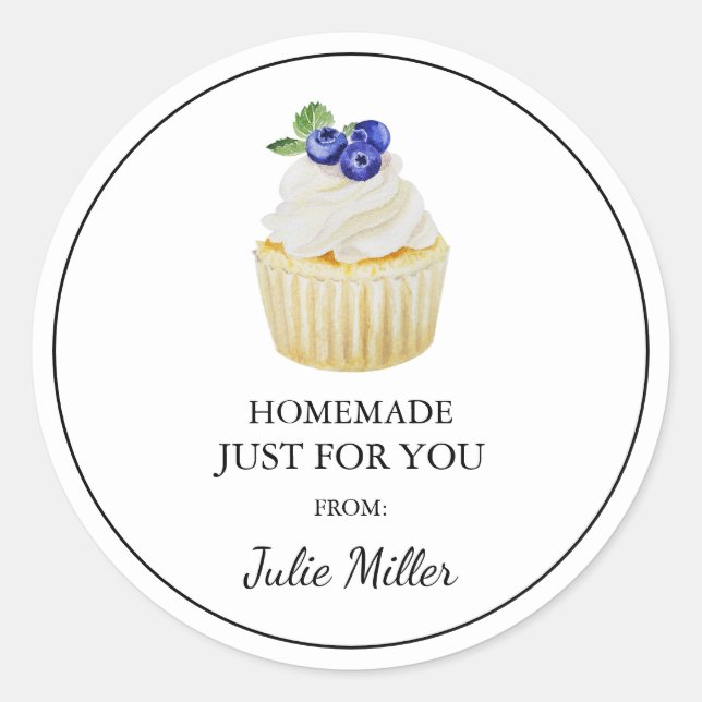 Fait maison juste pour vous cupcakes étiquette (Devant)
