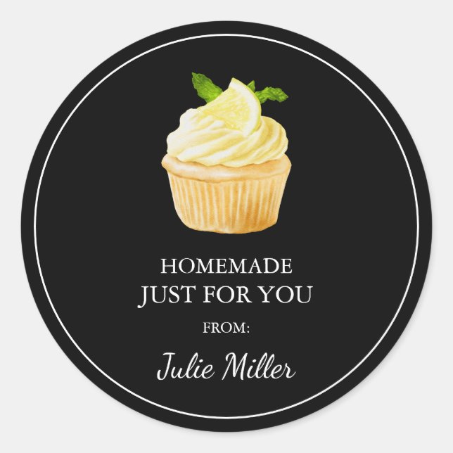 Fait maison juste pour vous cupcakes étiquette (Devant)