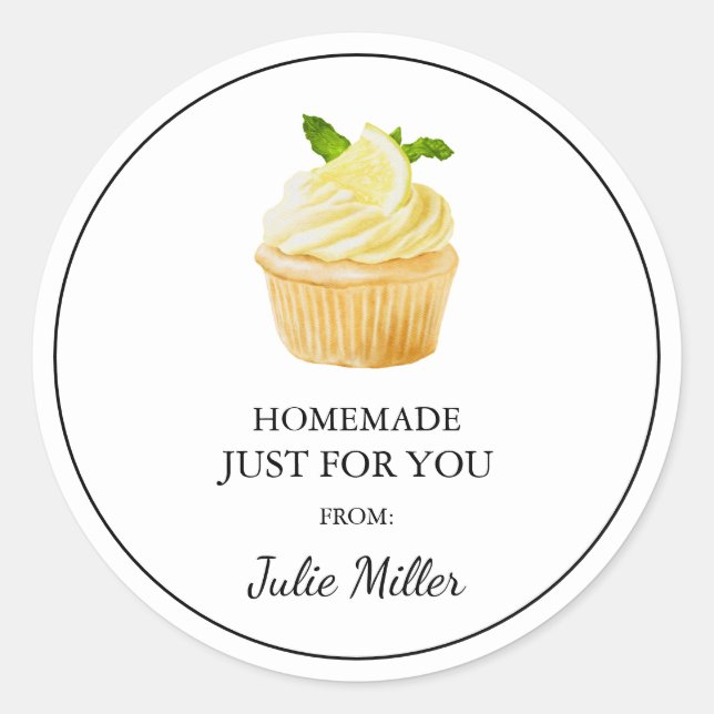 Fait maison juste pour vous cupcakes étiquette (Devant)