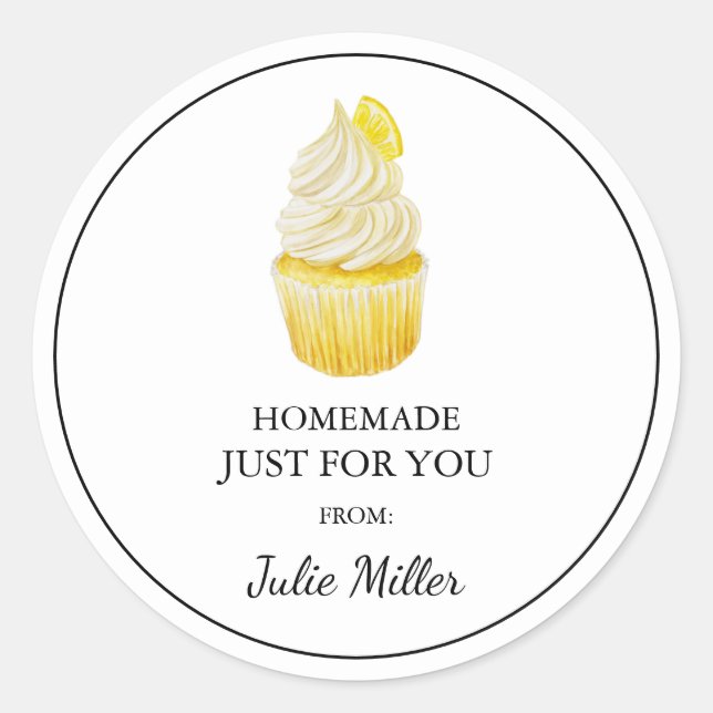 Fait maison juste pour vous cupcakes étiquette (Devant)