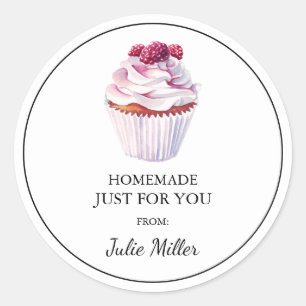 Fait maison juste pour vous cupcakes étiquette