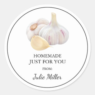 Fait maison juste pour vous étiquette ail