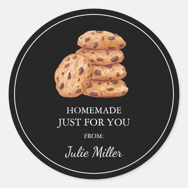 Fait maison juste pour vous étiquette de biscuits  (Devant)