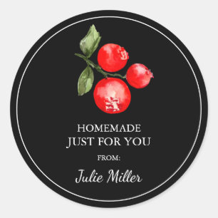 Fait maison juste pour vous étiquette de canneberg